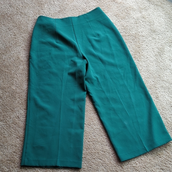 Nine West Teal Wide Leg Capri Pants - Picture 3 of 4